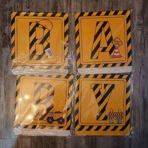 Baby Shower Decor Construction‎ 12 Inch Square Blocks Party Boy